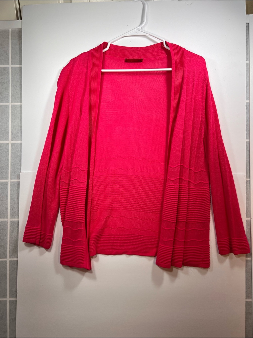 Pink Open-Front Women's Cardigan